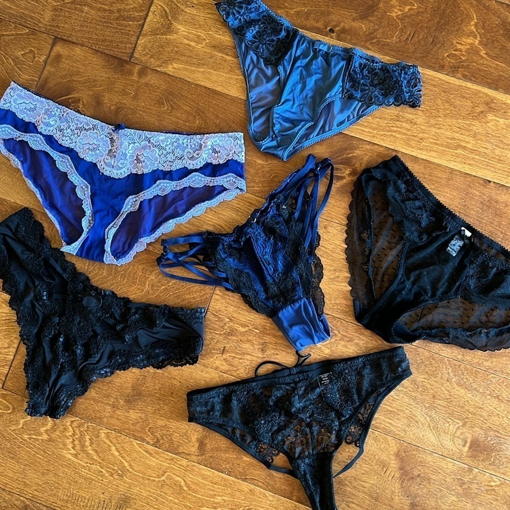 Victoria’s Secret Lingerie Bundle – 6 Sexy Lace & Satin Panties – Size M & S​​